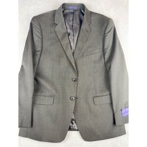 Adolfo Mens 42S‎ Blazer Brown Neat High Twist Microtech Suit Jacket 3121J NEW